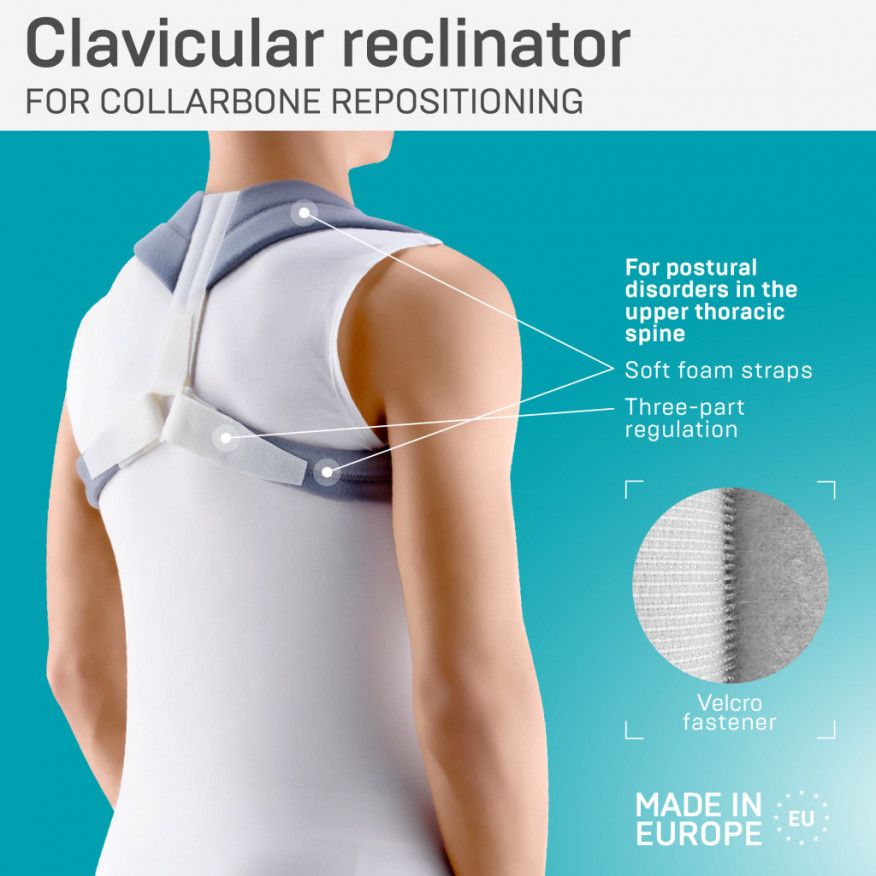 Clavicular reclinator for collarbone repositioning Clavicular reclinator for collarbone repositioning