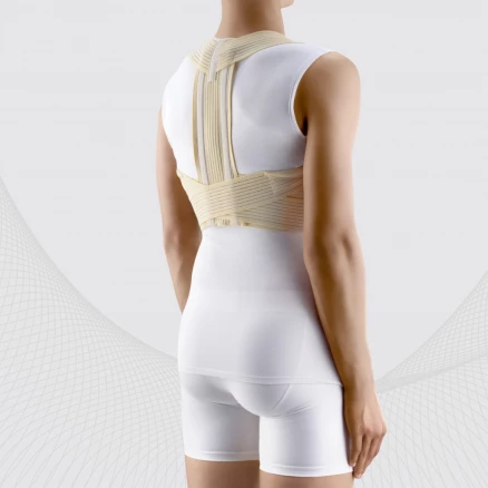 Medical elastic posture corrector with metal inserts. Comfort