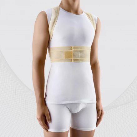 Medical elastic posture corrector with metal inserts. Comfort