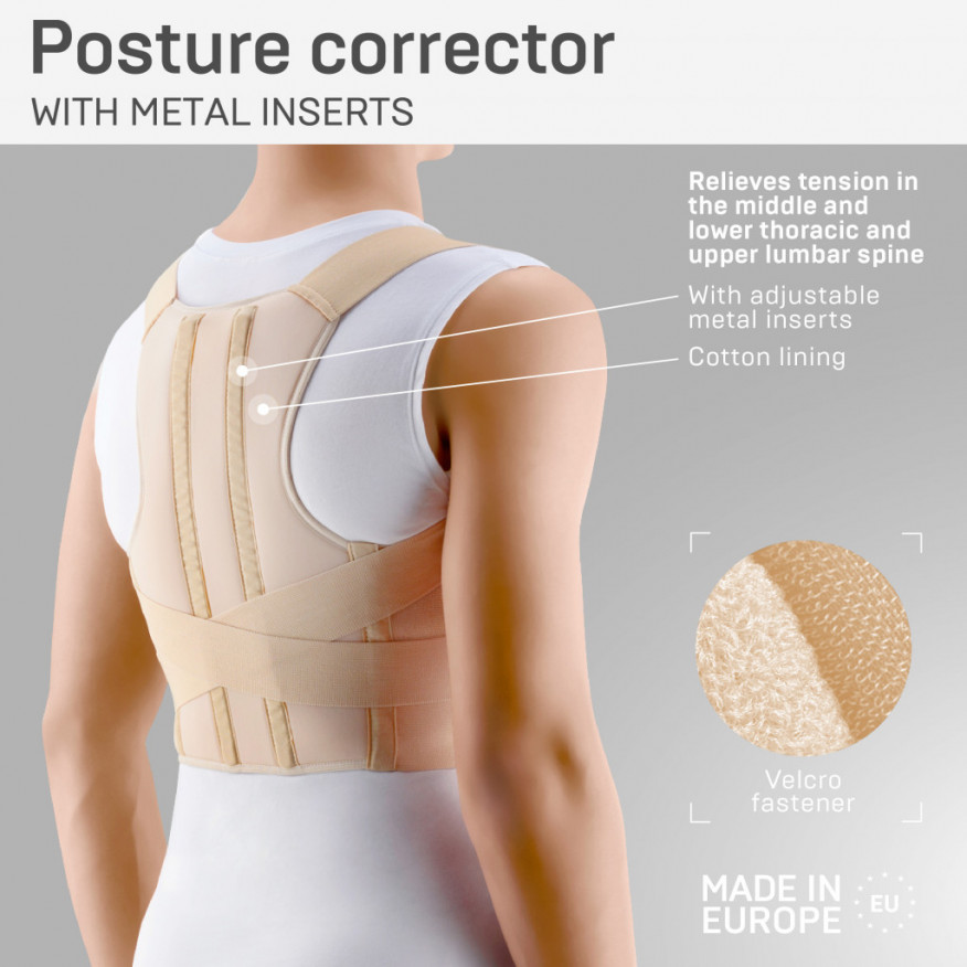 Medizinische elastische Rückenbandage mit Metalleinsätzen Medizinische elastische Rückenbandage mit Metalleinsätzen