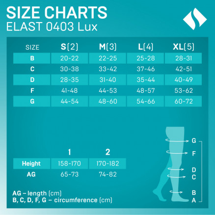 Medical compression thigh stockings without toecap, unisex. LUX