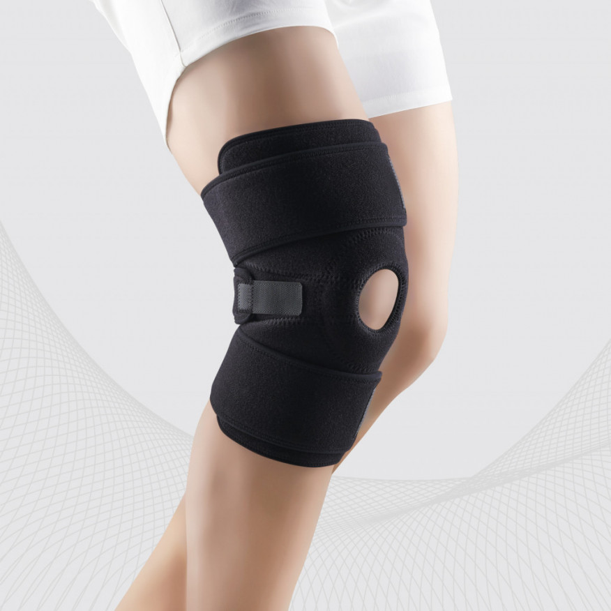 Banda de rodilla médica de neopreno, con apertura para kneecap, universal. lux Banda de rodilla médica de neopreno, con apertura para kneecap, universal. lux
