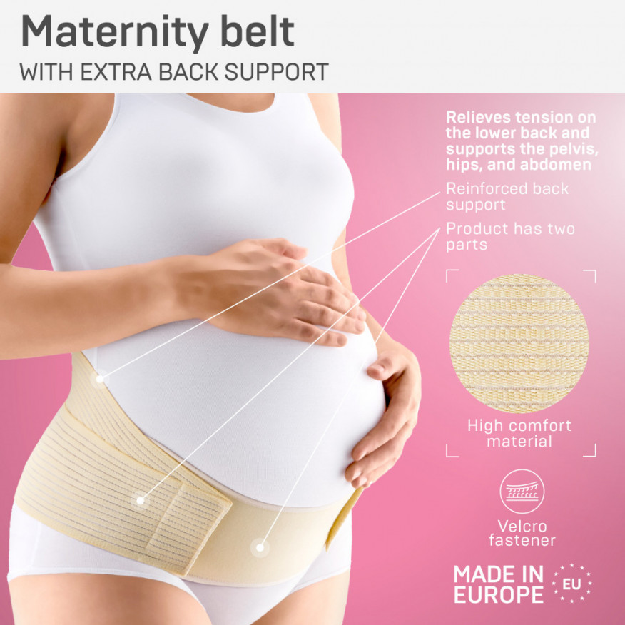 Medical elastic maternity belt, with advanced back support. Comfort Medical elastic maternity belt, with advanced back support. Comfort