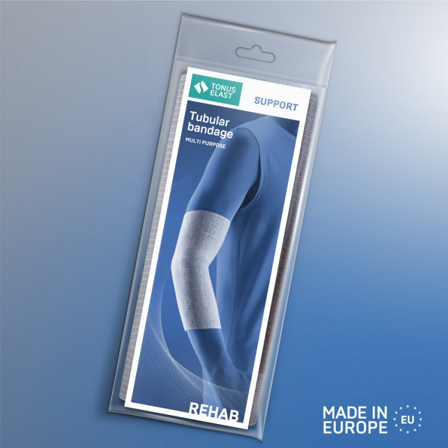 Medical elastic multipurpose tubular bandage, compressive