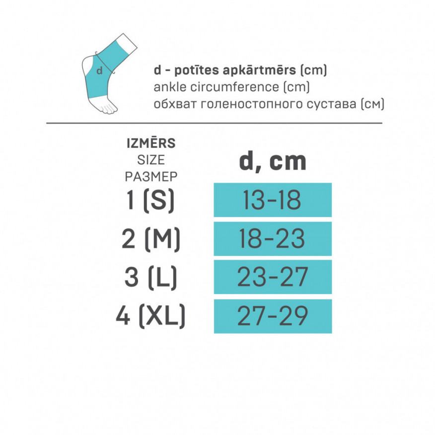 Medicinskt elastiskt ankelstöd av neopren, med kardborreband Medicinskt elastiskt ankelstöd av neopren, med kardborreband