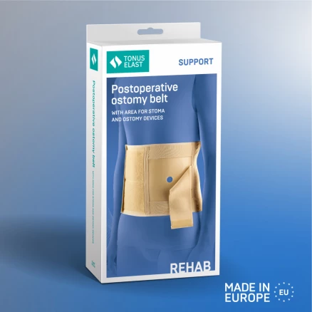 Medizinischer elastischer postoperativer Gürtel für Stomapatienten.