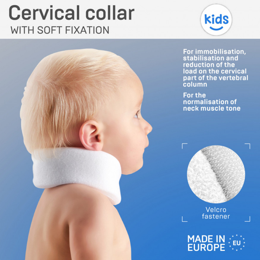 Titular médico con fijación suave para vértebras de cuello, para niños Titular médico con fijación suave para vértebras de cuello, para niños