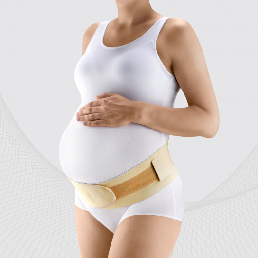 Бандаж медицинский эластичный поддерживающий для беременных, c мягкой внутренней стороной. LUX