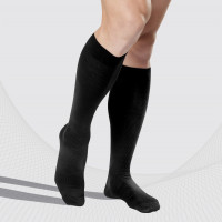 Medical compression knee stockings, with pattern. For travel, everyday and office. Business