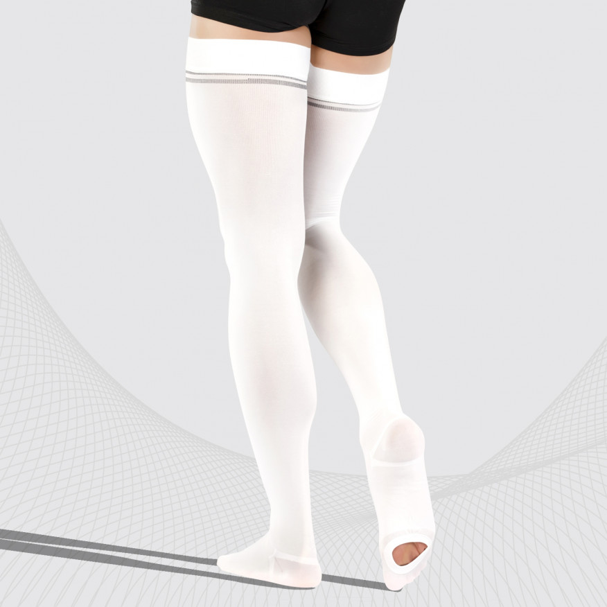 Medical compression thigh stockings with inspection opening, anti-embolism,  unisex. Hospital - Tonus Elast