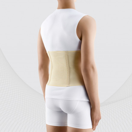 Medical elastic belt, post-operative, with increased comfort level. Comfort