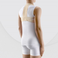 Medical elastic back brace for upper and lower spine, with metal