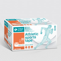 Sporttejp 3,8 cm x 13,7 m, icke-elastisk, vit, 32 rullar per förpackning