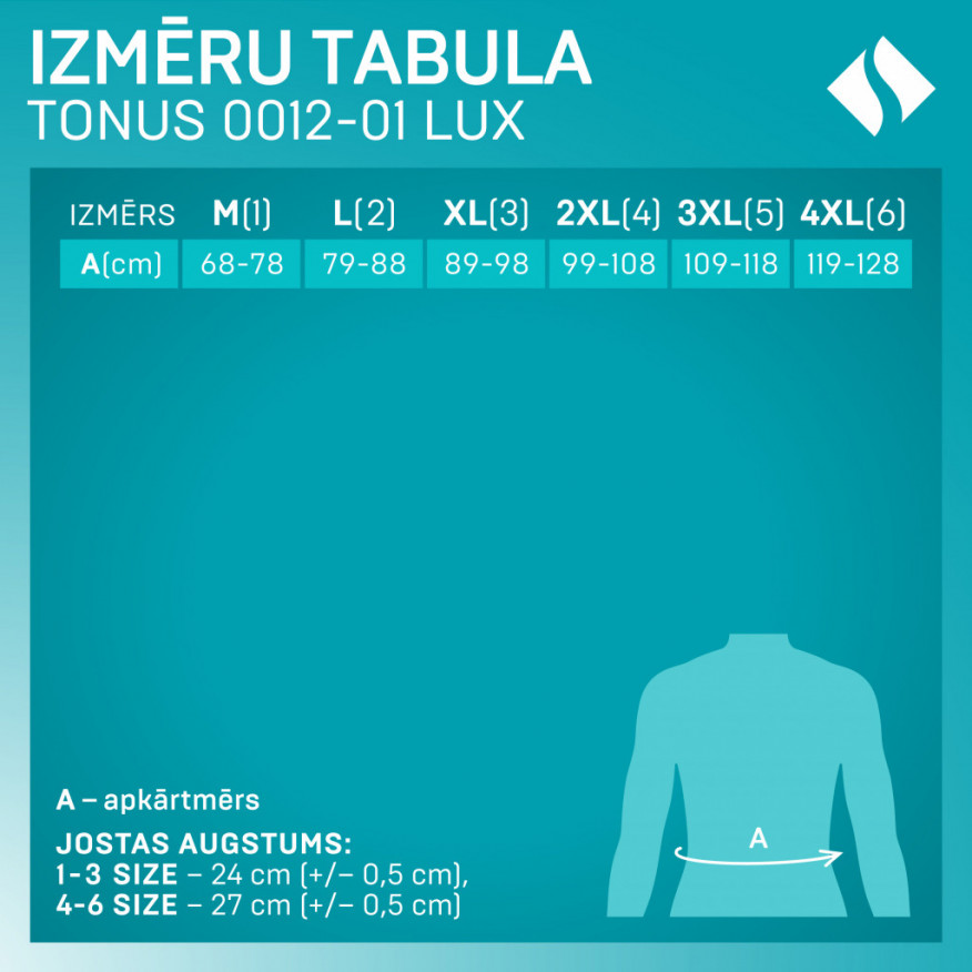 Medicīniskā elastīgā josta mugurkaula jostas un krustu daļas fiksācijai, ar metāla šinām un noņemamām lentēm kompresijas normēšanai. LUX Medicīniskā elastīgā josta mugurkaula jostas un krustu daļas fiksācijai, ar metāla šinām un noņemamām lentēm kompresijas normēšanai. LUX