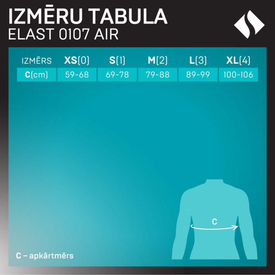 Medicīniskais elastīgais stājas korektors mugurkaula krūšu daļai no elpojoša, nodilumizturīga materiāla