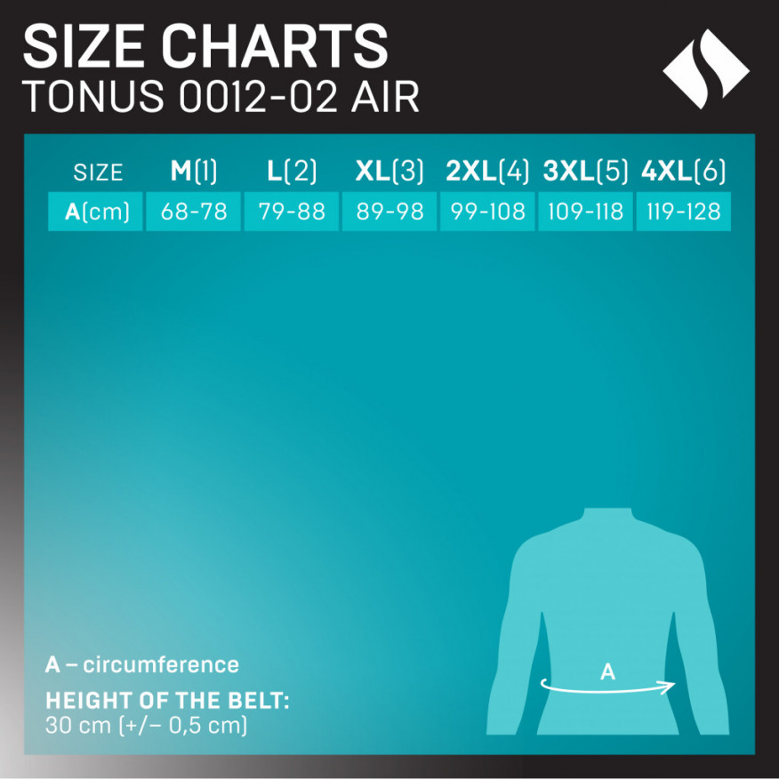 Medyczny elastyczny gorset mocowania lędźwiowego z oddychającego i trwałego materiału ze sztywnymi wstawkami i paskami do regulacji kompresji. POWIETRZE