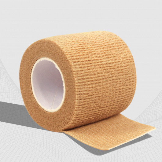 Gofreeritud kleeplint 5 cm x 4,5 m, isekleepuv, beež, 24 rull pakendis