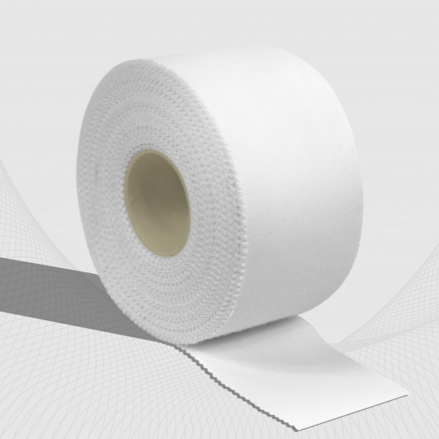 Спортивный тейп, 3.8 cm x 13.7 m, нерастягивающийся, белый, 32 рулона в упаковке