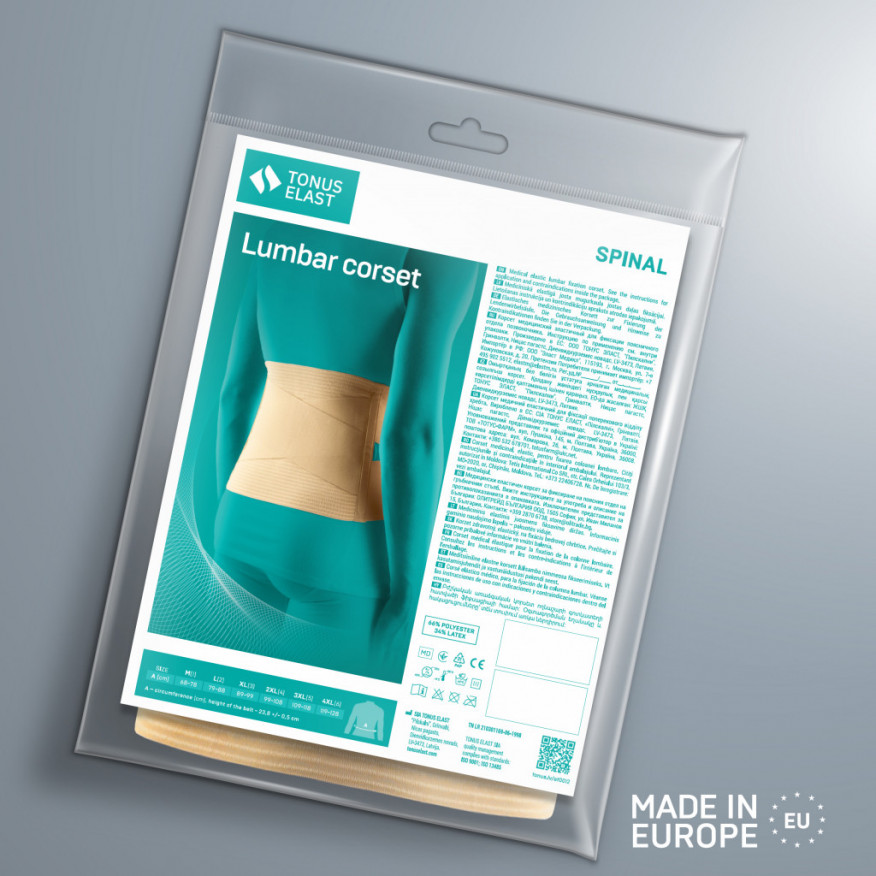 Medical elastic lumbar fixation corset.