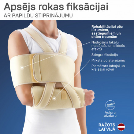 Medical supporting dressing for fixing arms, strengthened