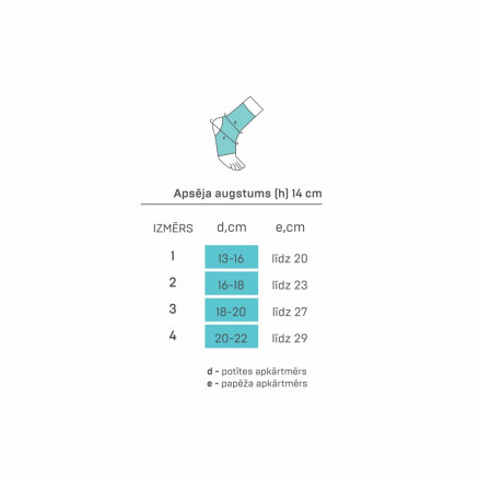 Medicīniskais apsējs no neoprēna (ortoze) pēdas locītavas fiksācijai, ar velcro aizdari, bērnu. LUX