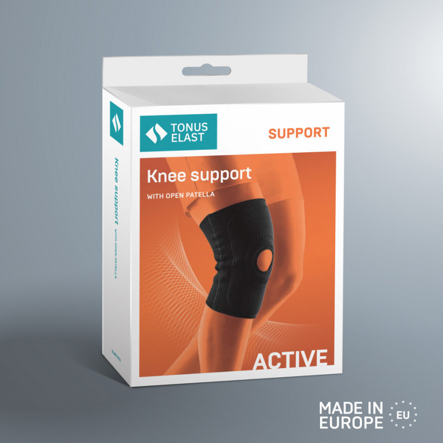 Medical neoprene knee band, with opening for kneecap Medical neoprene knee band, with opening for kneecap