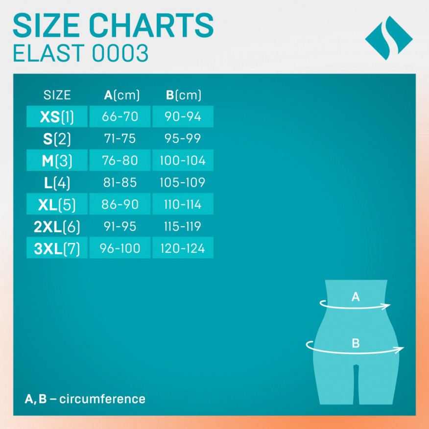 Medical elastic neoprene shorts for support and warming of hip and thigh joints